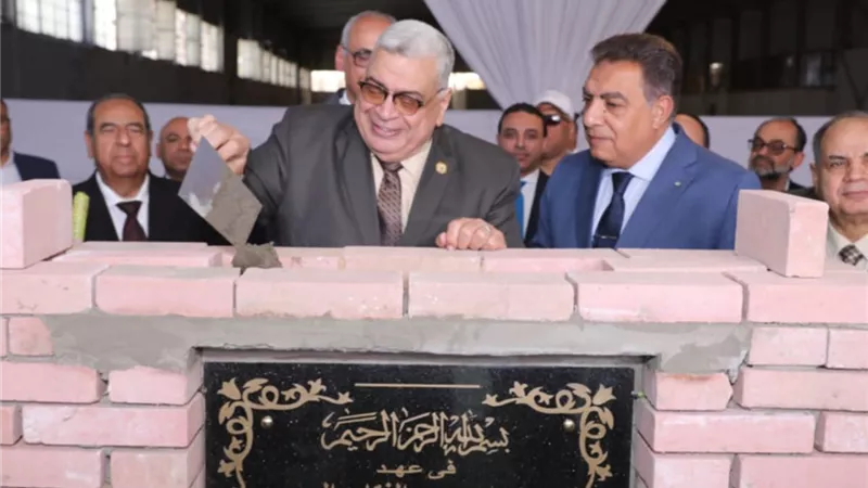 المستشار أحمد عبود يضع حجر الأساس لمُجمع محاكم مجلس الدولة بالدقهلية