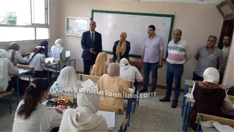 أبو حطب ومنصور يتفقدان لجان إمتحانات نهاية العام بمدارس أشمون
