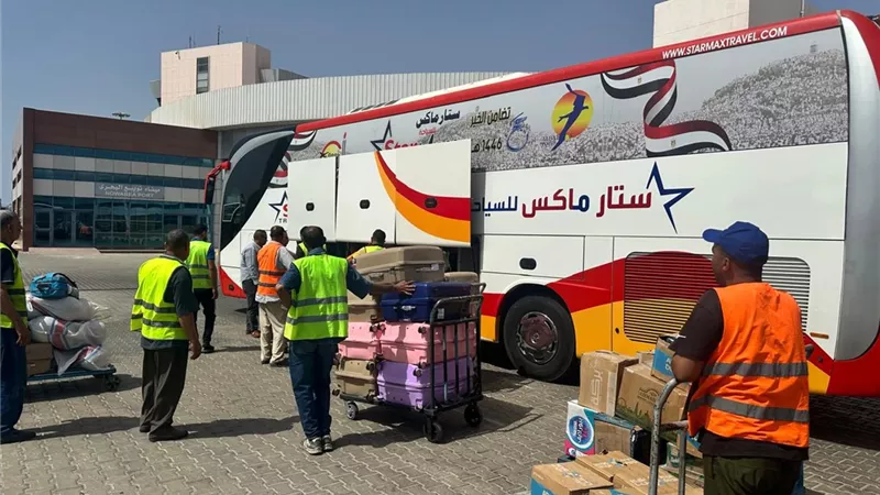 مغادرة 400 حاج من حجاج البر عبر ميناء نويبع