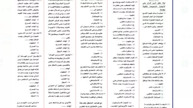 س & ج.. مراجعة نهائية في المنطق للصف الأول الثانوي