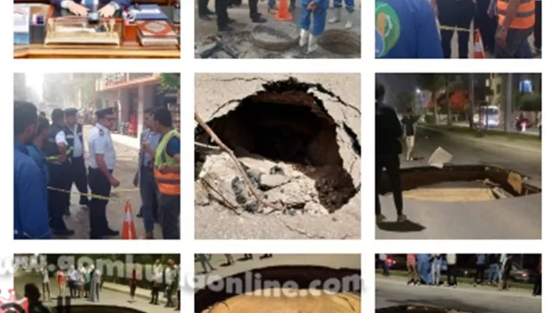 إصلاح الهبوط الأرضي بالسادات والبتانون بالمنوفية دون خسائر