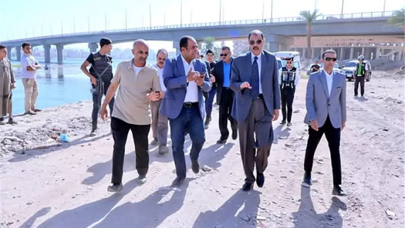 محافظ سوهاج يتفقد المرحلة الثانية من كورنيش أخميم بطول 3 كيلومتر