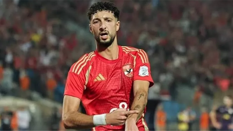 وسام أبو علي يضرب شباك فاركو بالهدف الثالث للأهلي
