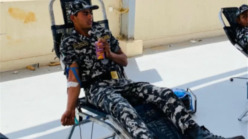 حملة للتبرع بالدم بمديرية أمن البحر الأحمر