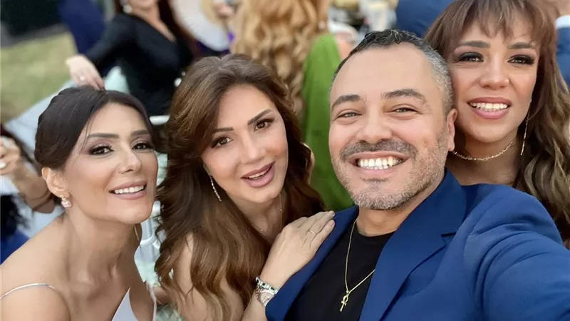 يسرا ونجلاء بدر يحتفلان بحفل زفاف أمينة خليل وأحمد زعتر