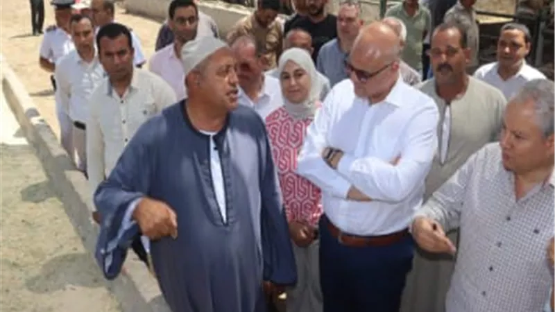 محافظ القليوبية يتفقد مزرعة لتربية الثروة الحيوانية بقرية العمار بطوخ