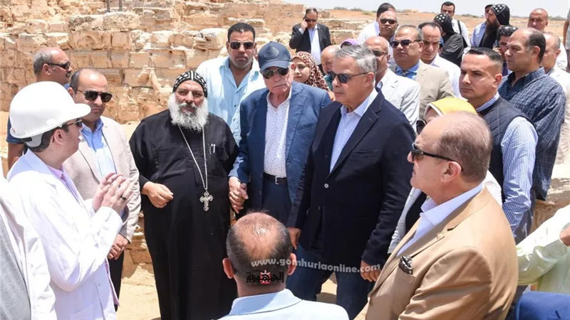 وفد رفيع من رئاسة الجمهورية ومحافظ الاسكندرية يتفقدوا دير مارمينا