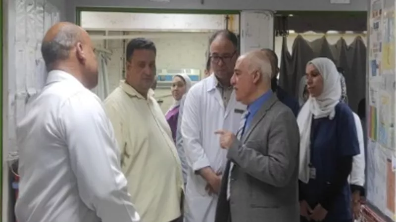 وكيل وزارة الصحة بالقليوبية مستشفى الحميات ببنها
