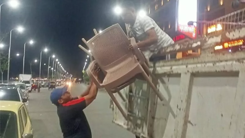 حملات لرفع الإشغالات والمخالفات بمدينة دمياط