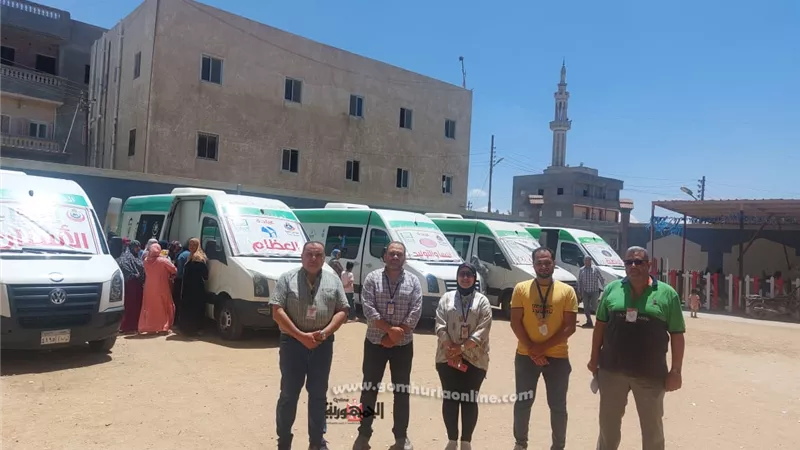 علاج ١٨٦٤ مواطنا بالمجان في قافلة طبية بدمياط