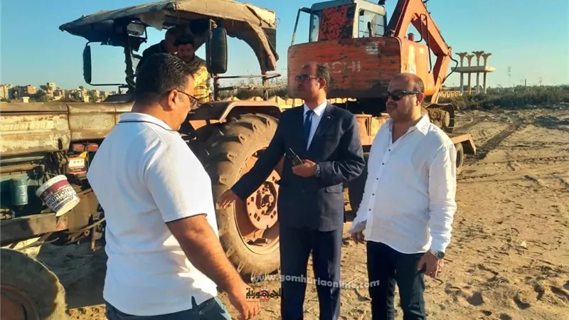 سكرتير عام دمياط يضبط حالة تعدِ على أملاك الدولة