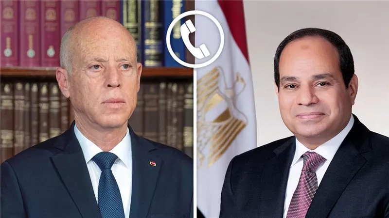 الرئيس السيسي يتلقى اتصالًا هاتفيًا من نظيره التونسي