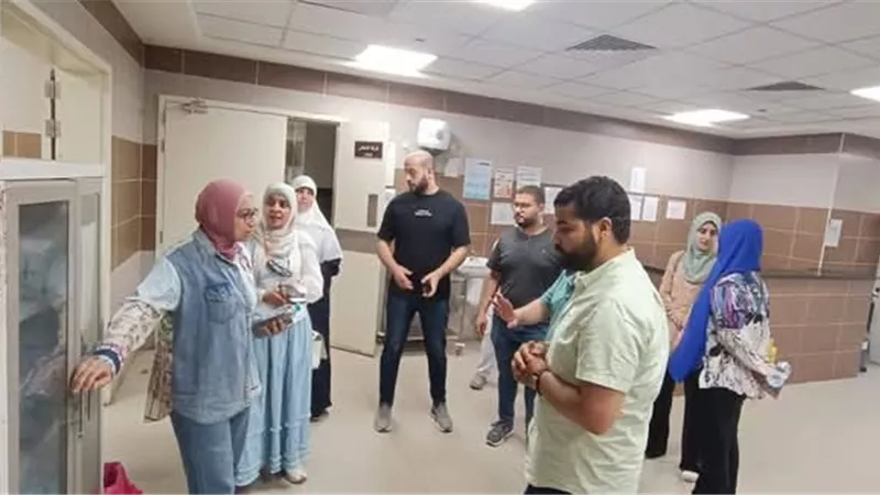 وكيل مديرية الصحه بكفرالشيخ تتفقد مستشفى بيلا في ثانى أيام العيد