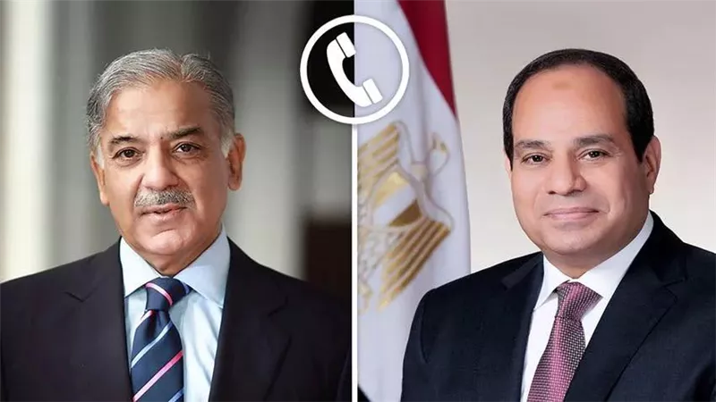 الرئيس السيسي يتلقى اتصالاً هاتفياً من رئيس الوزراء الباكستاني شهباز شريف