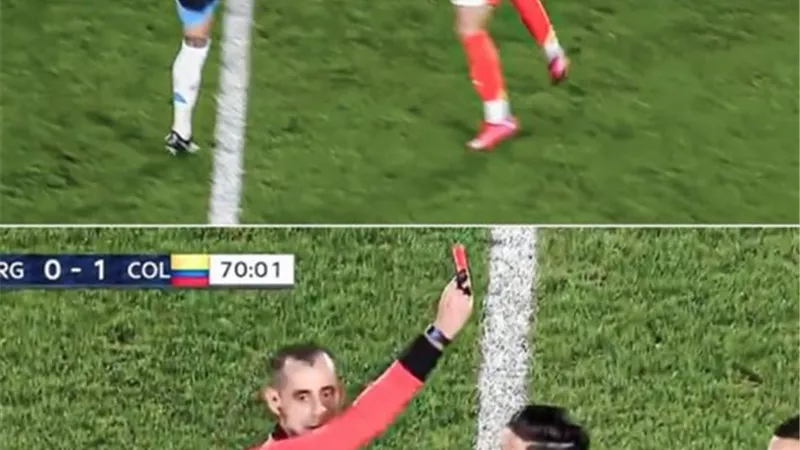 الحكم يطرد إينزو فيرنانديز لاعب الأرجنتين .. شاهد