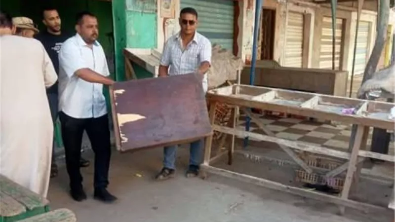 حملات لرفع الإشغالات بقرى دمياط