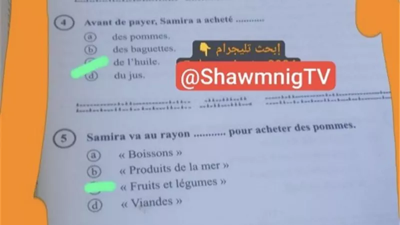 شاومينج.. يتداول اسئلة الفرنساوي للثانوية العامة