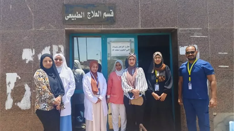 زيارة تفقدية لمسؤولي الصحة لمستشفى سفاجا وقسم العلاج الطبيعي بالقصير