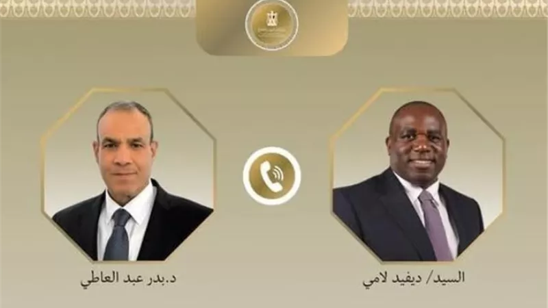 وزير الخارجية يبحث مع وزير خارجية المملكة المتحدة تطورات الشرق الأوسط