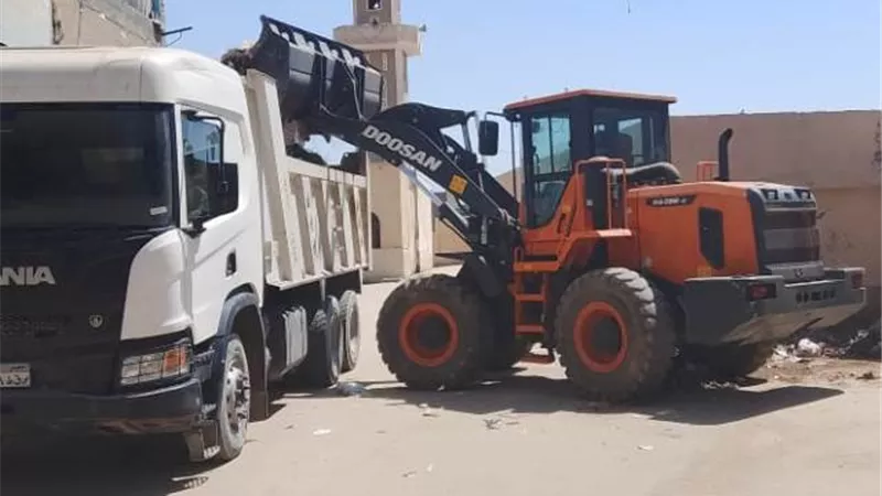 رفع 20 طن قمامة وتراكمات بمدينة الأقصر