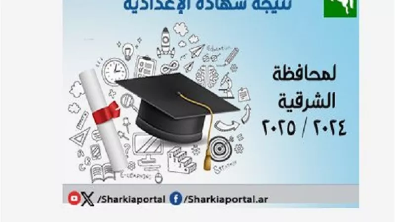 رسميا وبرقم الجلوس.. نتيجة الشهادة الاعدادية الدور الأول 2025 بالشرقية