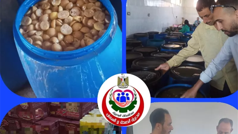 ضبط 3.5oo طن من المخللات وملح الطعام المنتهية بالبحيرة