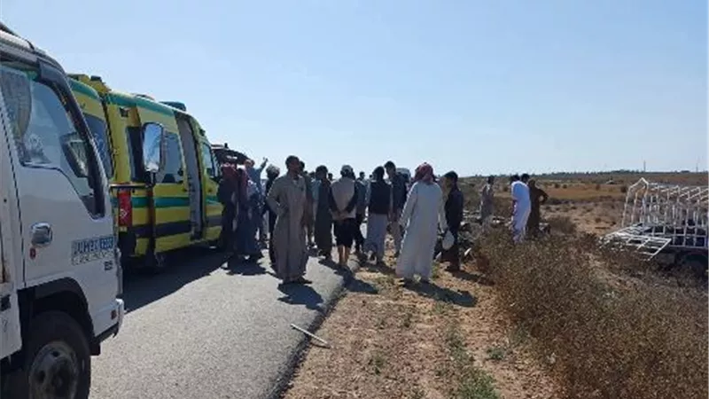 مصرع واصابة 6 في حادث سير بمنطقة المقتله غرب مطروح