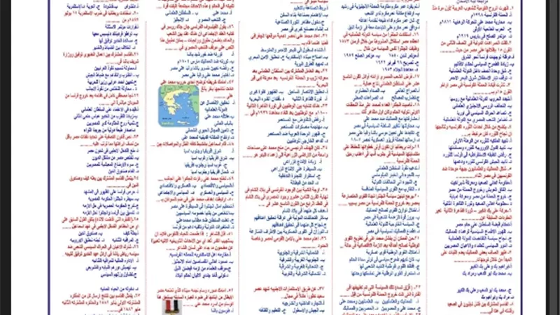 مراجعة ليلة الامتحان في التاريخ للثانوية العامة