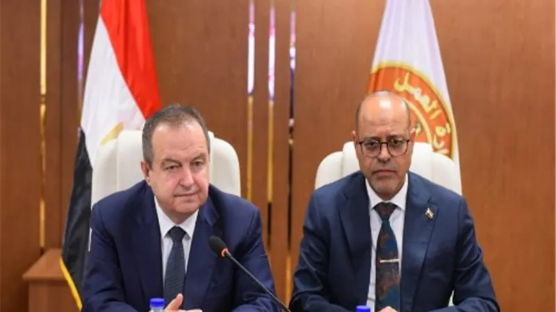 وزير العمل يبحث مع نائب رئيس وزراء صربيا فتح أسواق عمل جديدة للعمالة المصرية
