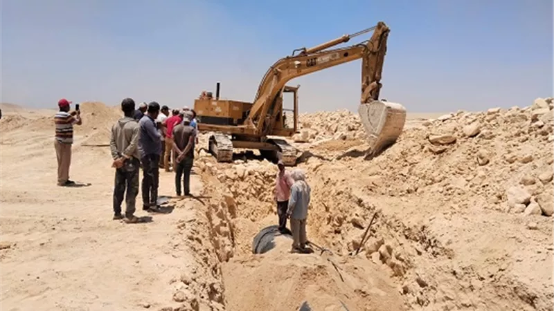 رئيس شركة مياه البحر الأحمر يتابع أعمال ازدواج خط مياه الكريمات