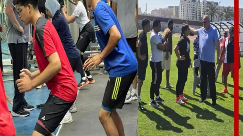 الحماس يسيطر على معسكر منتخب رمي الرمح بسموحة