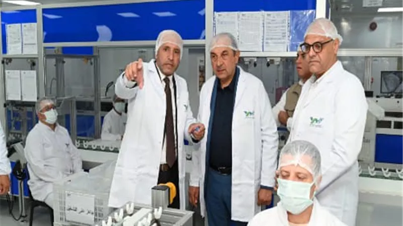 تشغيل مصنع فلاتر غسيل الكلى ضمن جولة وزير قطاع الأعمال بشركة النصر بالخانكة