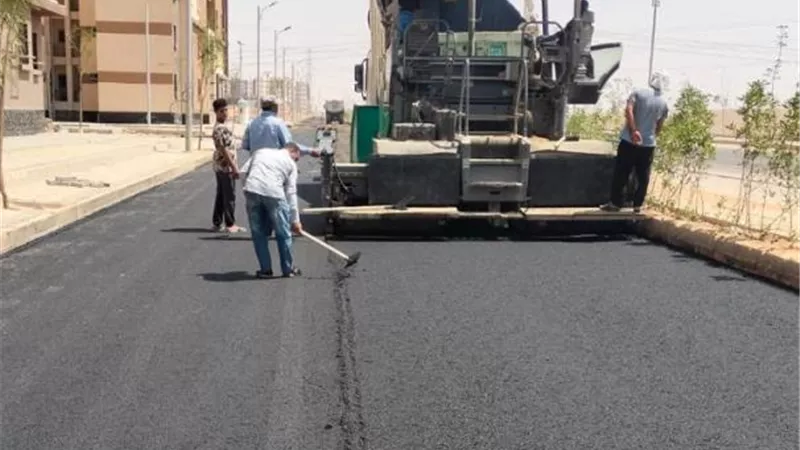 خطوة مهمة من جهاز بدر عن أحدث مشروعات الطرق فى بستان العاصمة.. بالصور