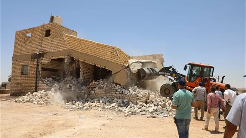 المنيا تسترد أراضي محطة الظهير الصحراوي