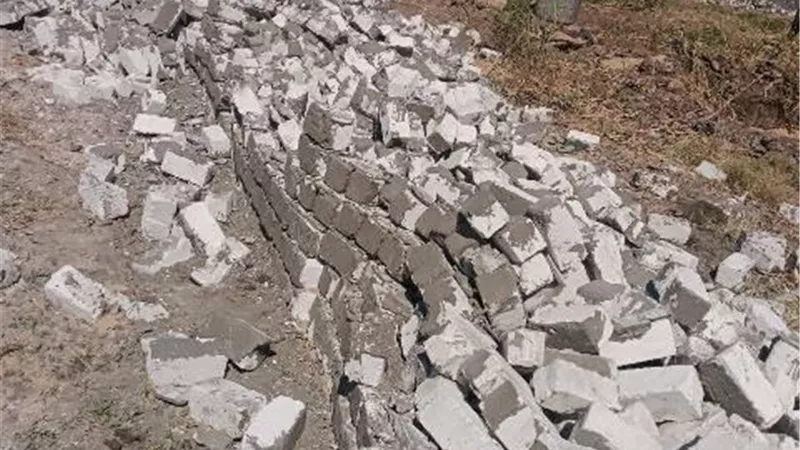إزالة حالتي بناء على أراضى زراعية بكفر البطيخ