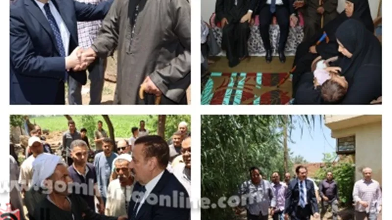 محافظ المنوفية يقدم العزاء لأسرة سائق التوك توك ضحية الطقس السيئ