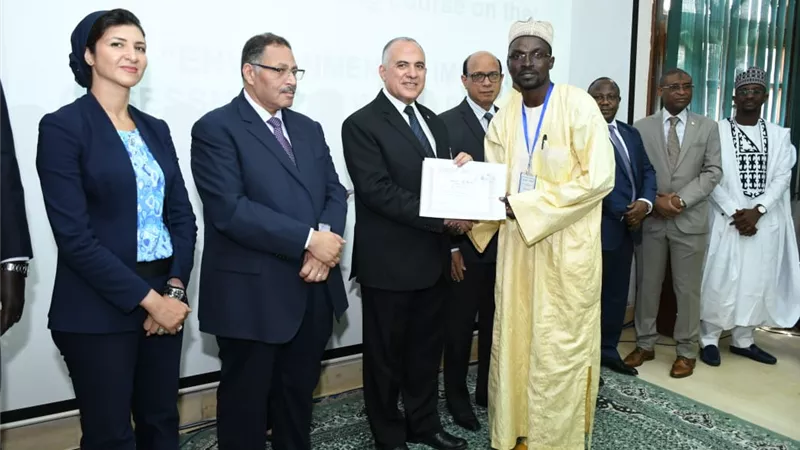 وزير الرى يشهد حفل ختام البرنامج التدريبي لمتدربين من القارة السمراء