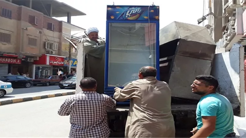 رفع 575 حالة إشغال في حملة بمدينة ببني سويف