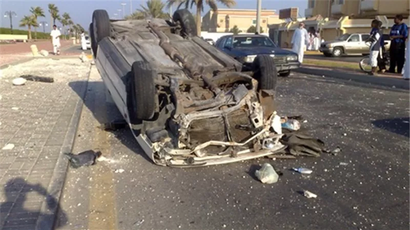 اصابة ٩ في انقلاب سيارة بالاسماعيلية