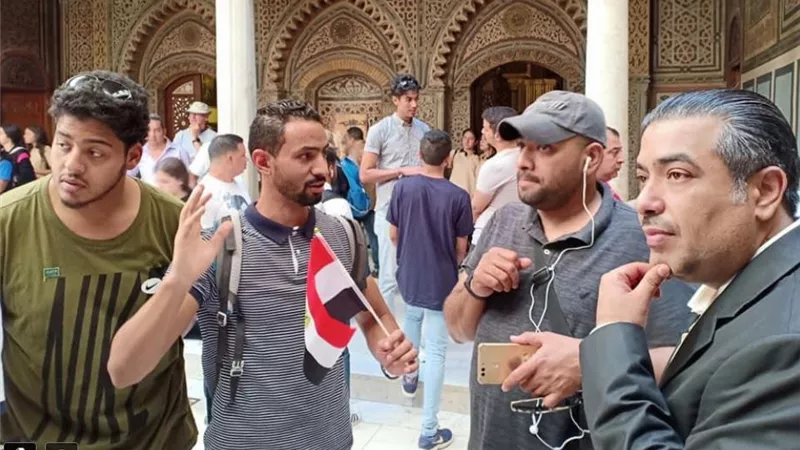 وفد الشباب السعودي في زيارة مجمع الأديان ويرسلون رسالة محبة وتعايش من ارض مصر