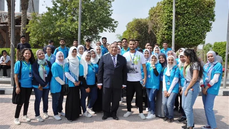 رئيس جامعة حلوان يشهد حفل استقبال العام الجامعى الجديد بالصور