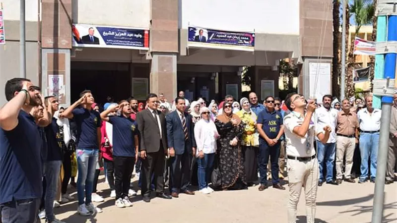 بتحية العلم والنشيد الوطني التربية النوعية بالمنوفية استقبلت العام الدراسي الجديد