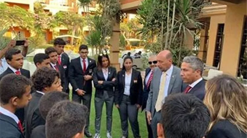 العريان يشيد باتحاد الجولف ويحفز لاعبى المنتخب على الفوز بالبطولة العربية