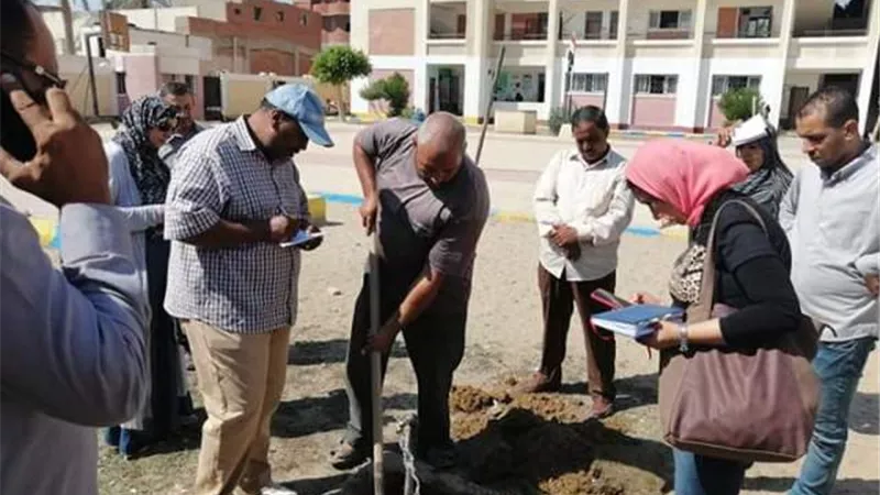 توصيل مياه الشرب للمدارس المحرومة في الإسماعيلية ..صور