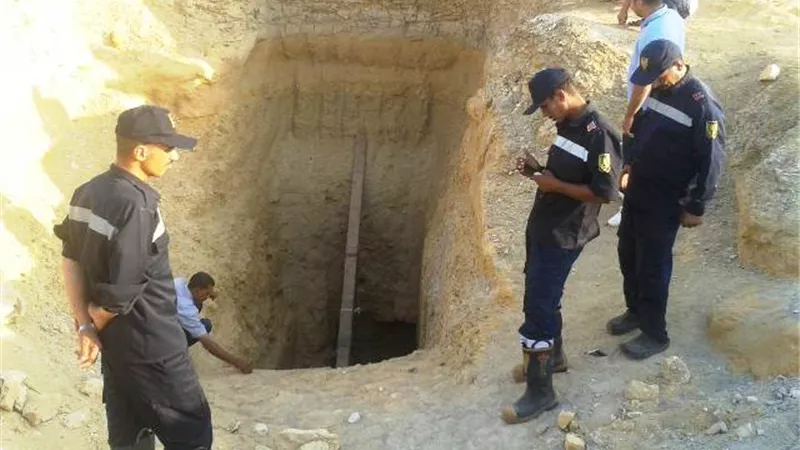 انتشال جثة شاب لقى مصرعه أثناء التنقيب عن الآثار فى قنا