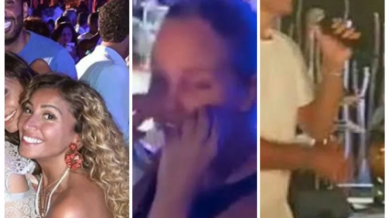 شيرين رضا برفقة دينا الشربينى فى حفل عمرو دياب