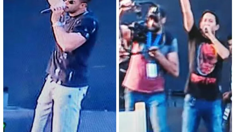 محمد نور وشحته كاريكا يفتتحان حفل تأييد السيسي بمدينة نصر