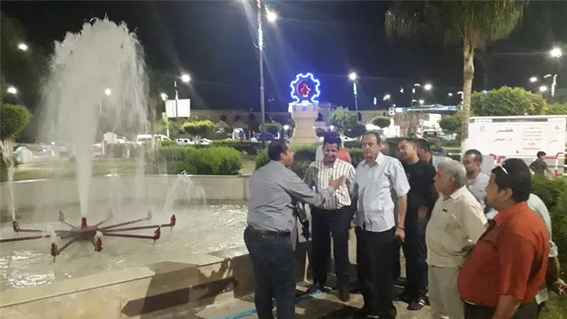سكرتير عام السويس يتفقد تطوير ميدان أحمد حلمي بدر
