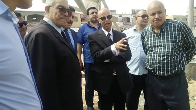 مسعود والصناديلى يتابعان أعمال إنشاء المركز الطبي بالحسينية