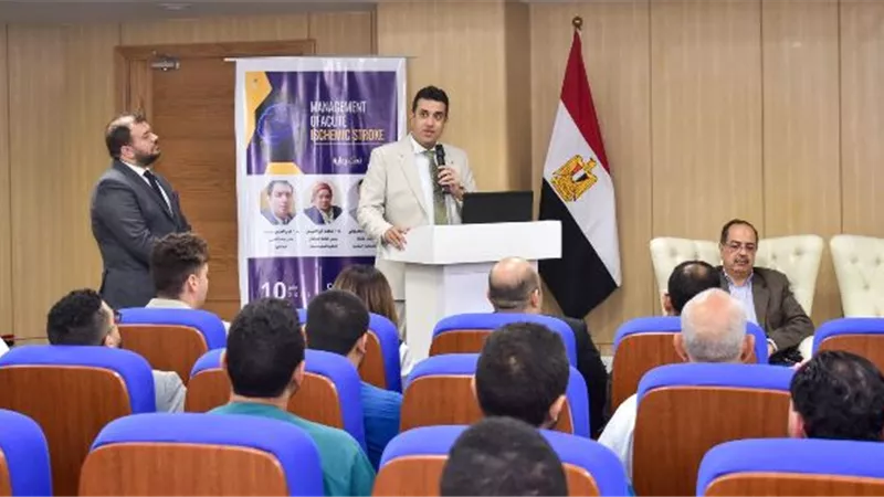 البسيوني: التعامل مع 150 حالة سكتة دماغية وإجراء 67 قسطرة تداخلية ناجحة بنسبة 100%
